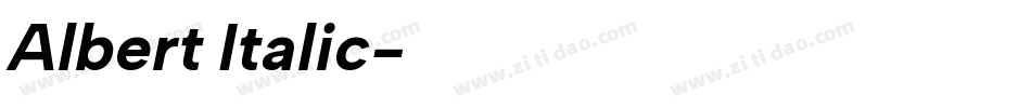 Albert Italic字体转换